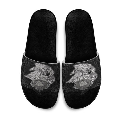 Slide Sandals Raven Celtic Viking Slide Sandals