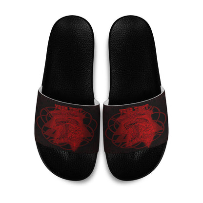 Slide Sandals Valknut Raven Red Viking Slide Sandals