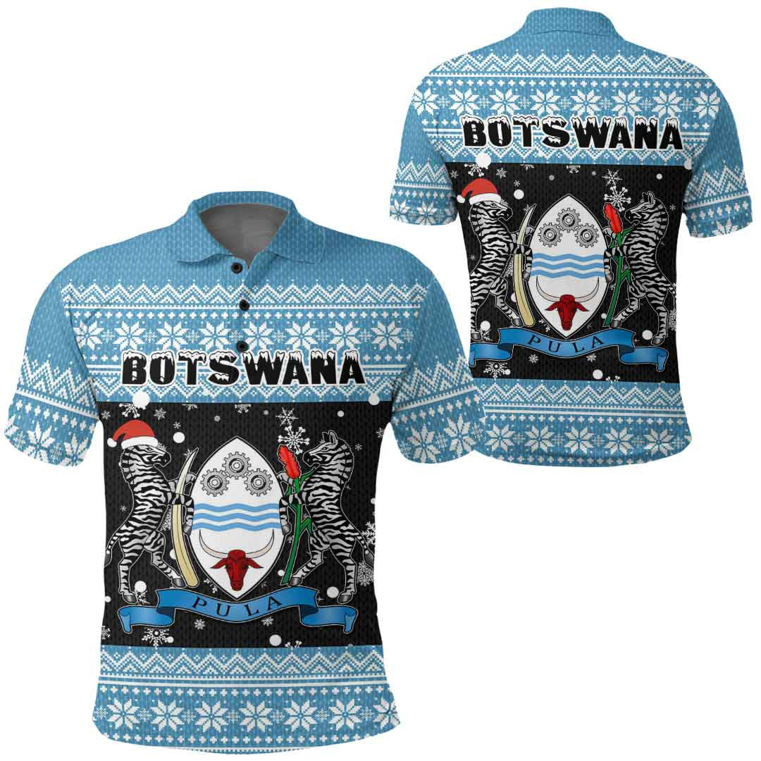 Clothing Botswana Christmas Polo Shirt