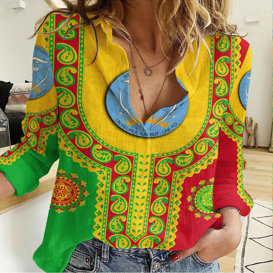 Clothing Mali Dashiki Women's Casual Shirt