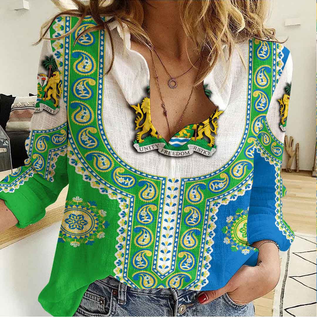 Clothing Sierra Leone Dashiki Women's Casual Shirt