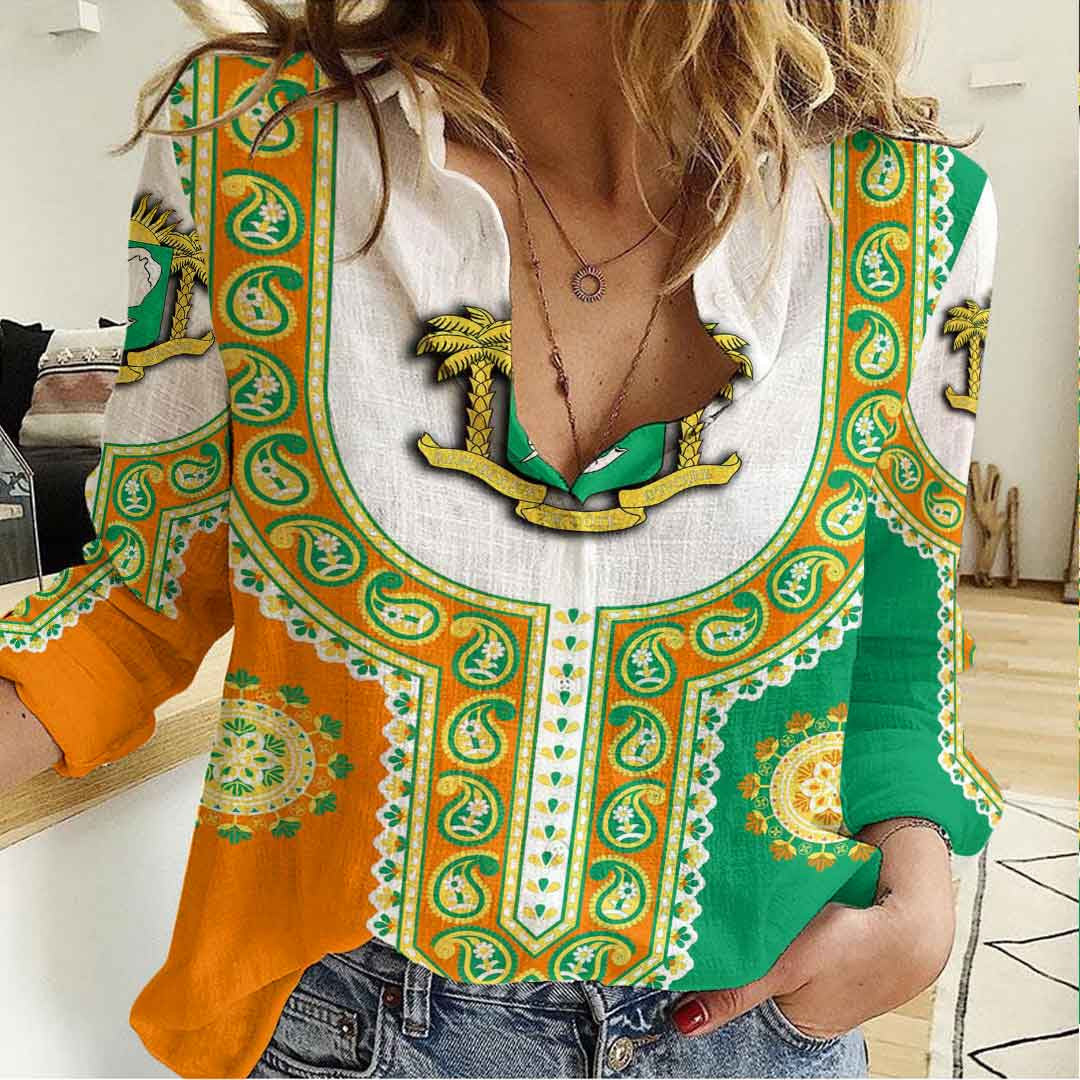 Clothing Ivory Coast Dashiki Women's Casual Shirt