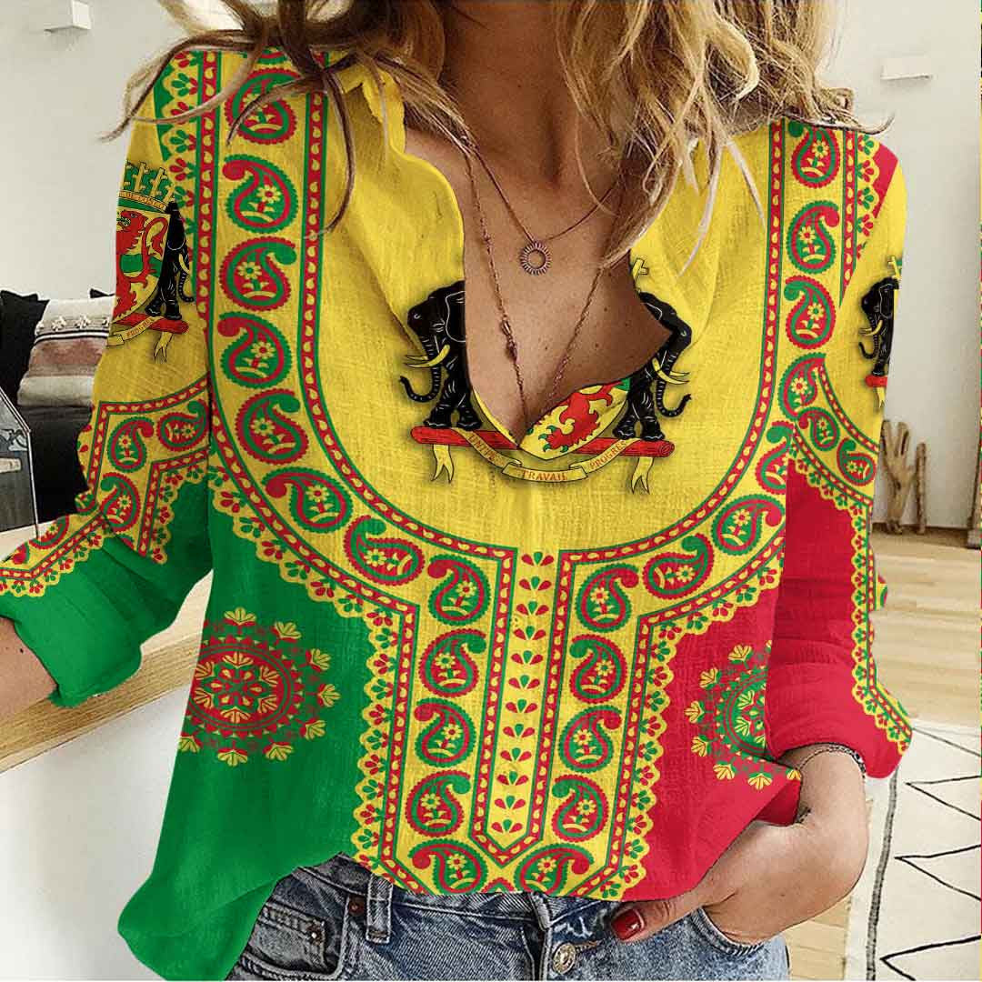 Clothing Republic Of The Congo Dashiki Women's Casual Shirt