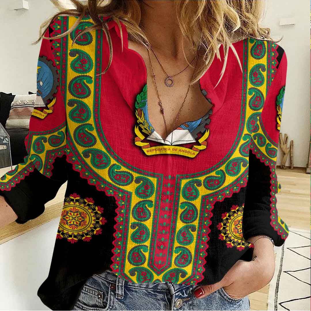 Clothing Angola Dashiki Women's Casual Shirt