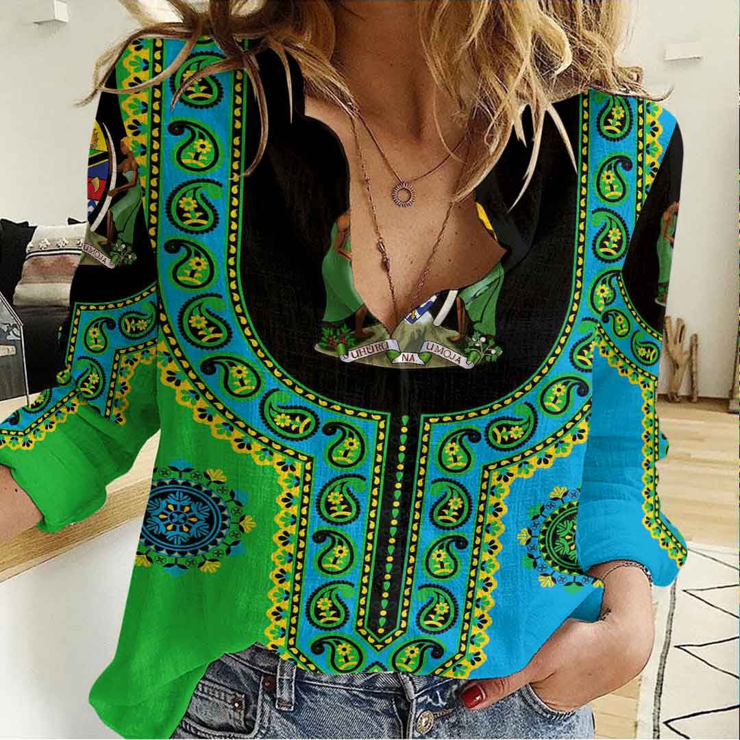 Clothing Tanzania Dashiki Women's Casual Shirt