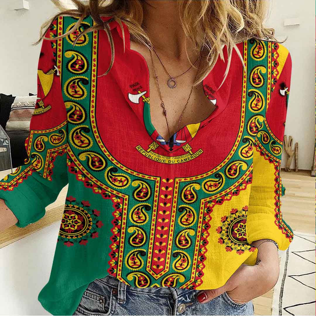 Clothing Cameroon Dashiki Women's Casual Shirt