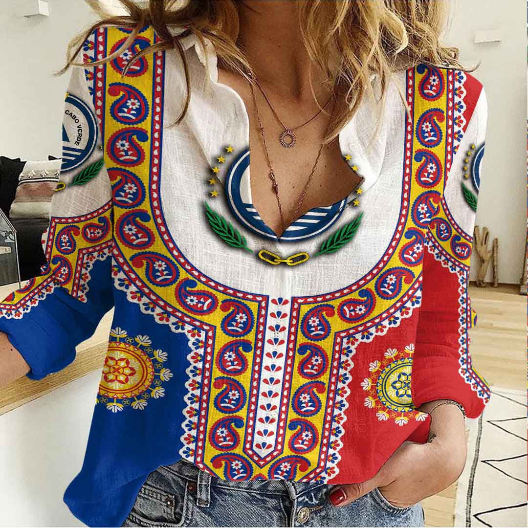 Clothing Cape Verde Dashiki Women's Casual Shirt