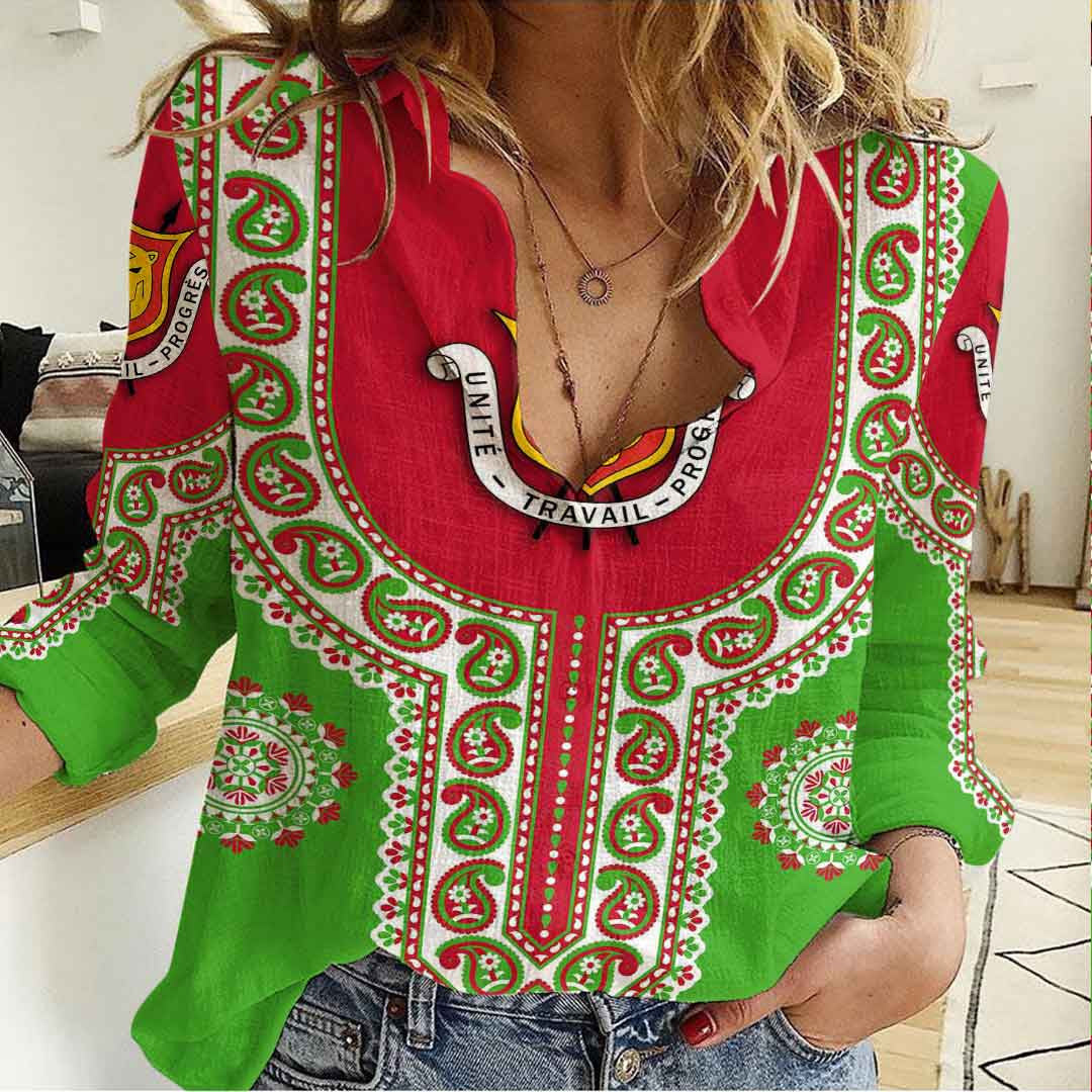 Clothing Burundi Dashiki Women's Casual Shirt