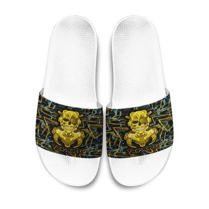 Slide Sandals Viking 3D Warrior Robo Gold Storm Pattern Slide Sandals