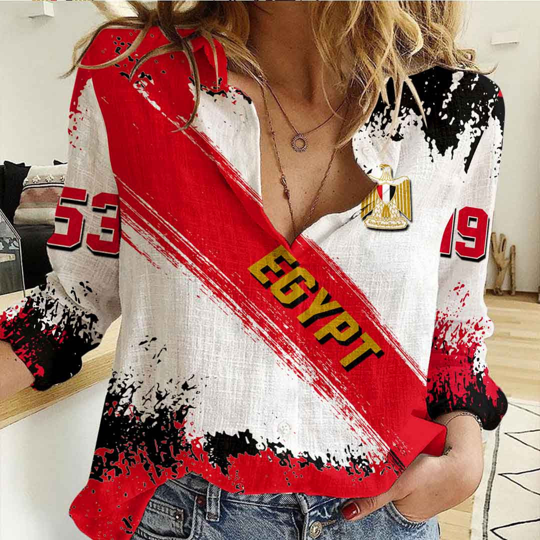 Clothing Egypt Founded Brush Pattern Women's Casual Shirt