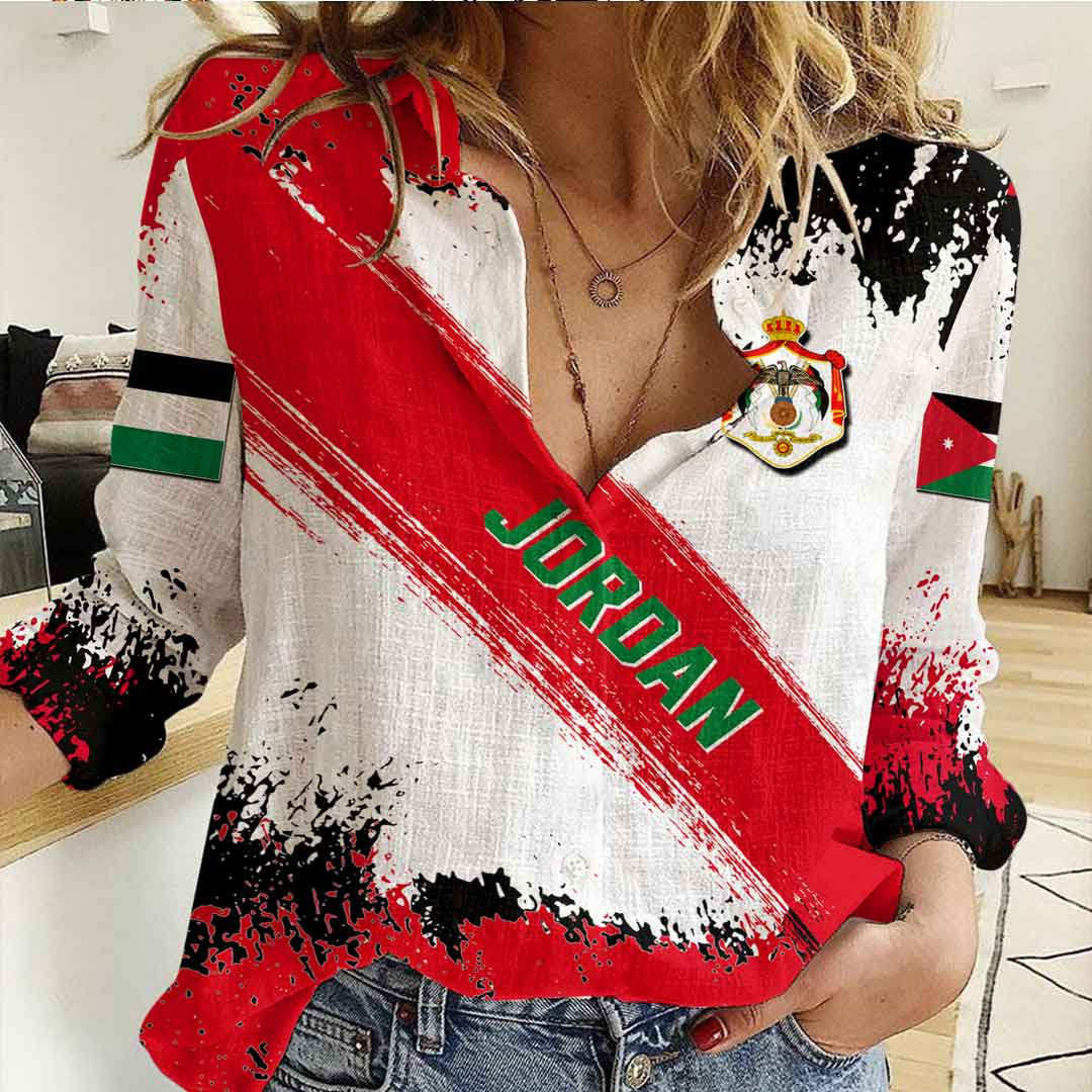 Clothing Jordan Founded Brush Pattern Women's Casual Shirt