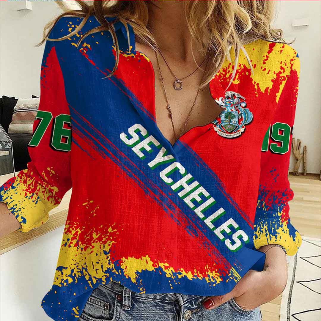 Clothing Seychelles Founded Brush Pattern Women's Casual Shirt