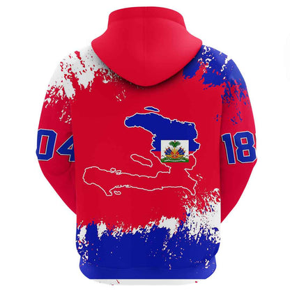 Clothing Haiti Founded Brush Style Hoodie