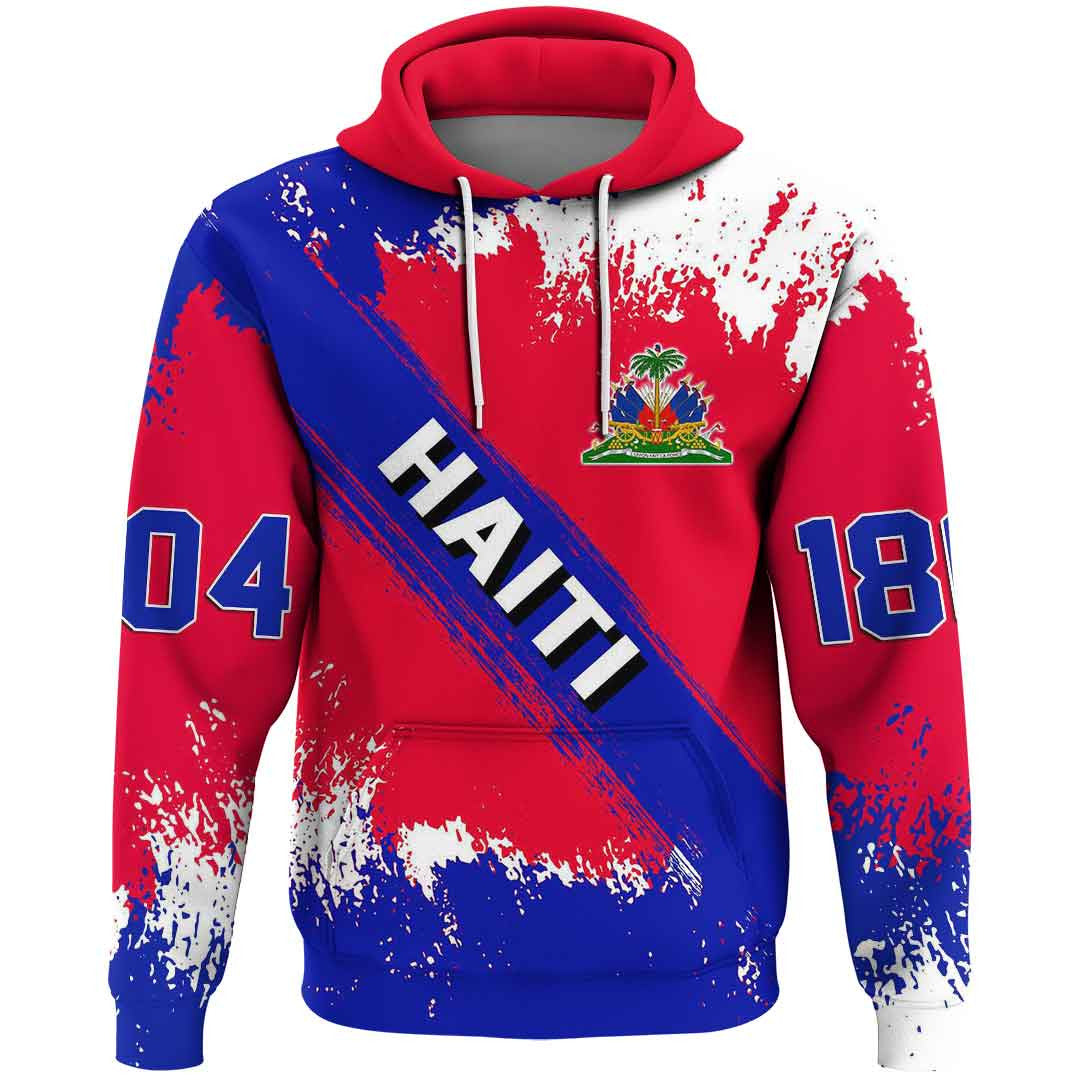Clothing Haiti Founded Brush Style Hoodie