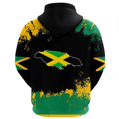 Clothing Jamaica Founded Brush Style Hoodie