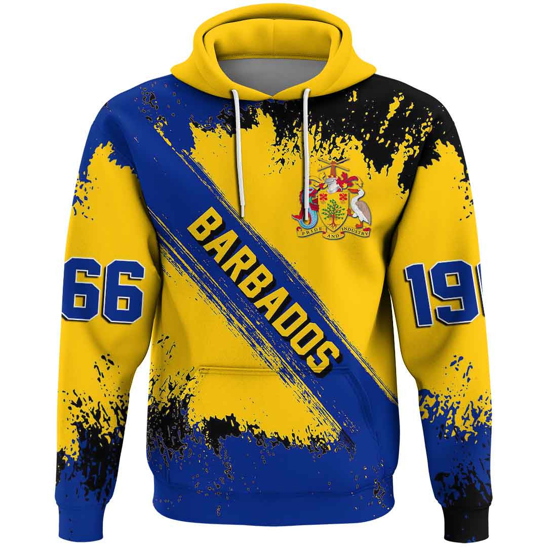 Clothing Barbados Founded Brush Style Hoodie