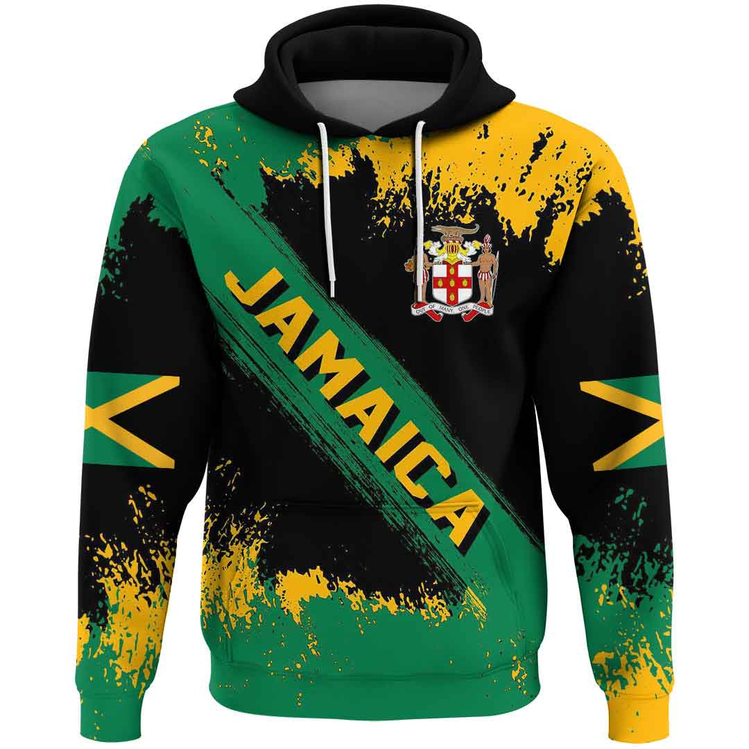 Clothing Jamaica Founded Brush Style Hoodie