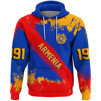 Clothing Armenia Founded Brush Style Hoodie