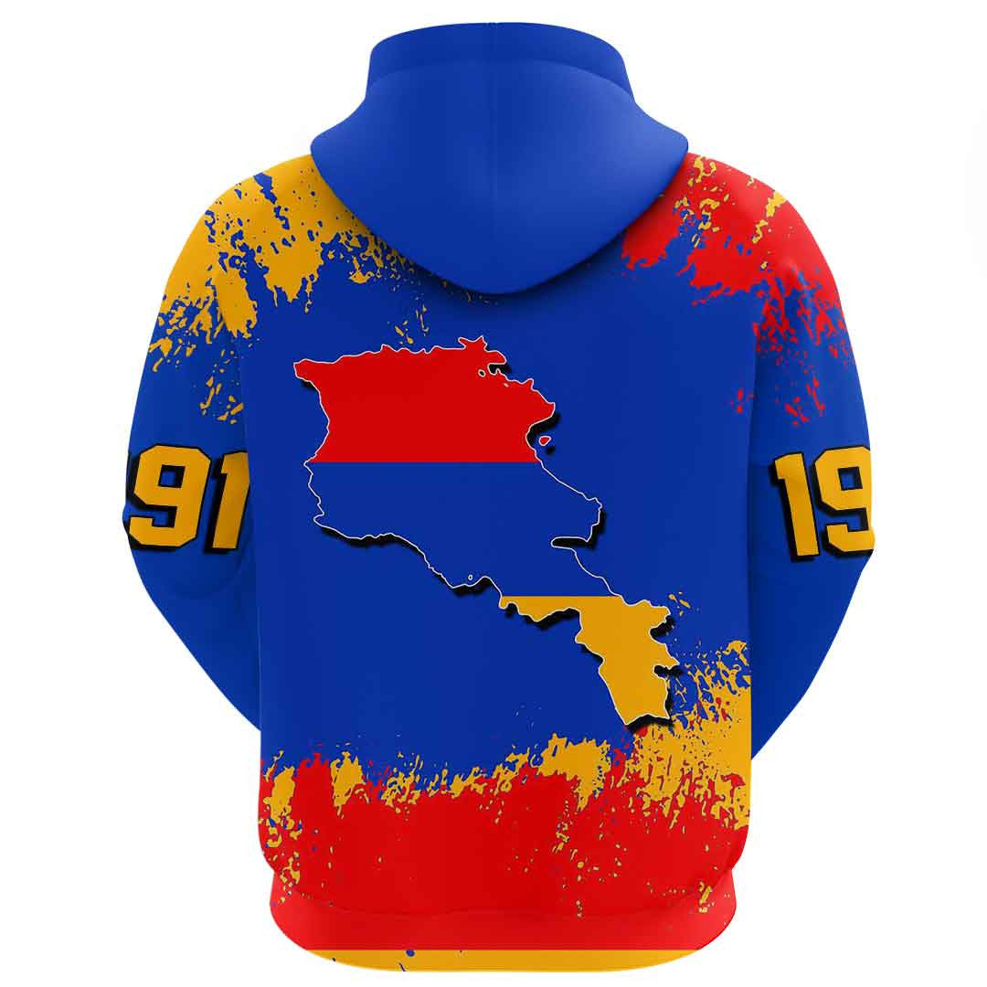 Clothing Armenia Founded Brush Style Hoodie
