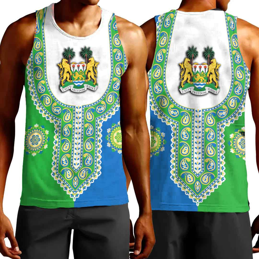 Clothing Sierra Leone Dashiki Tank Top
