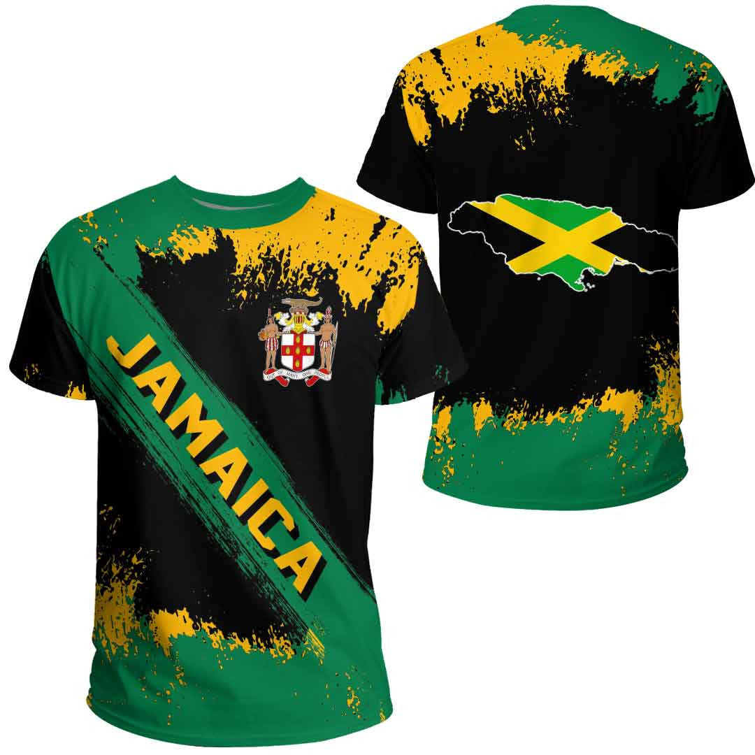 Clothing Jamaica Founded Brush Style T Shirt