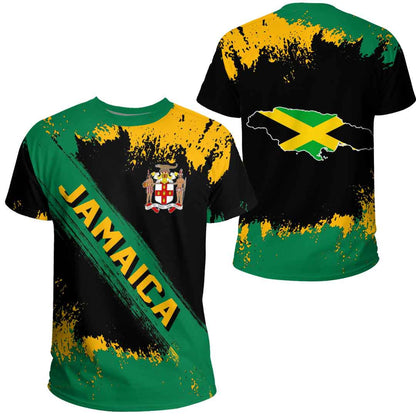 Clothing Jamaica Founded Brush Style T Shirt