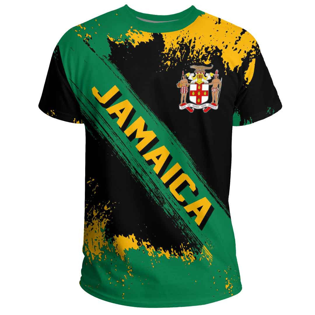 Clothing Jamaica Founded Brush Style T Shirt