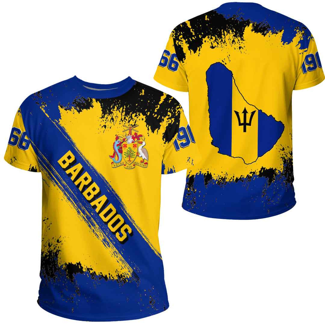 Clothing Barbados Founded Brush Style T Shirt
