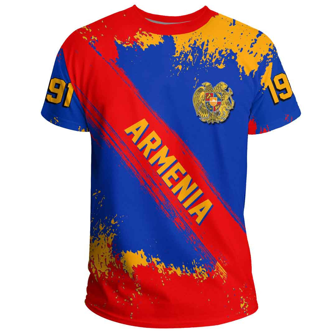 Clothing Armenia Founded Brush Style T Shirt