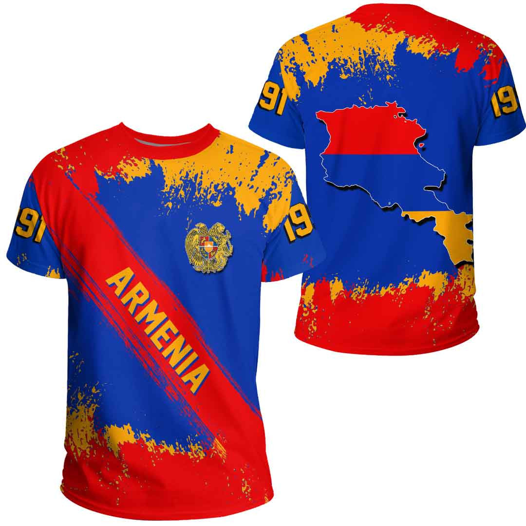 Clothing Armenia Founded Brush Style T Shirt