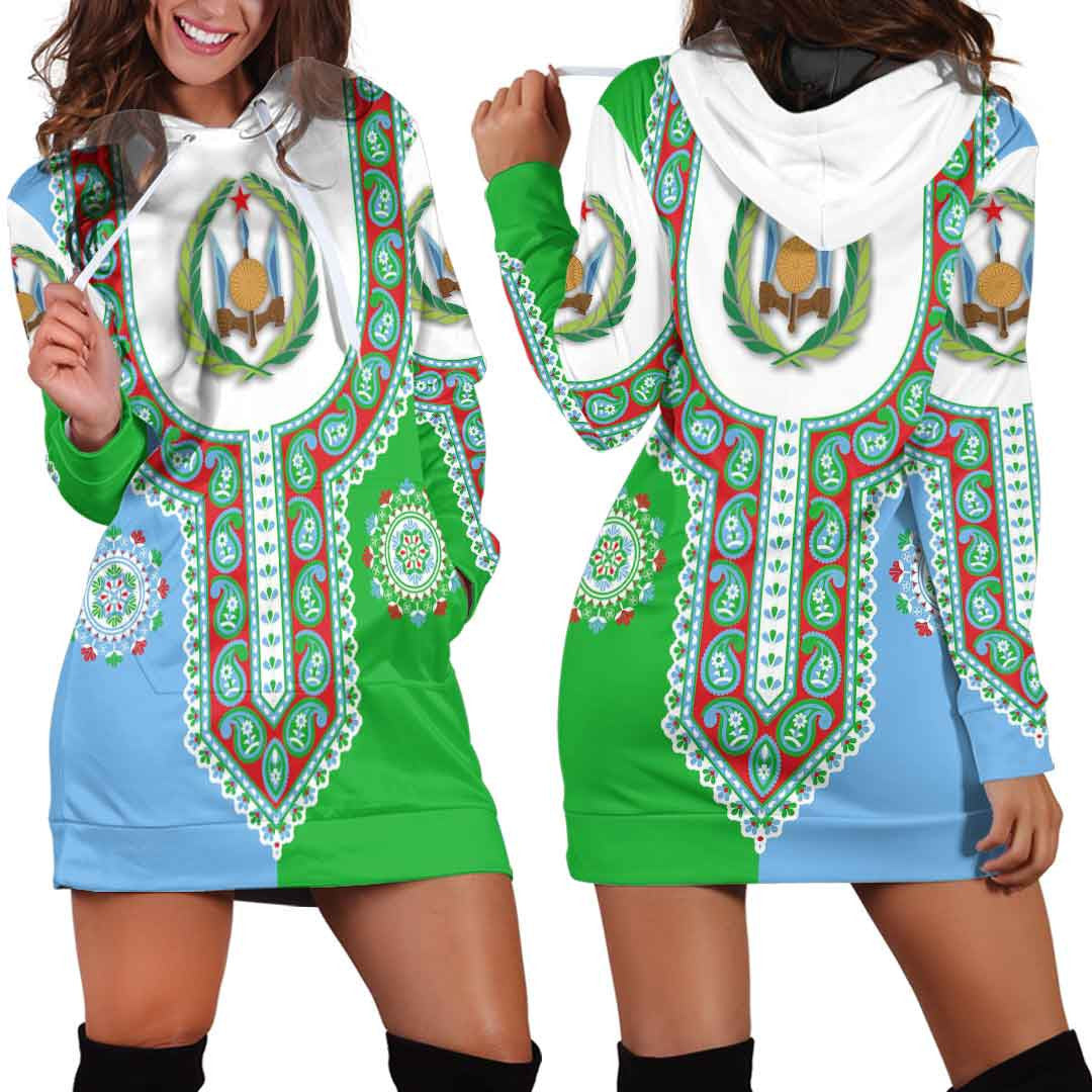 Clothing Djibouti Dashiki Hoodie Dress