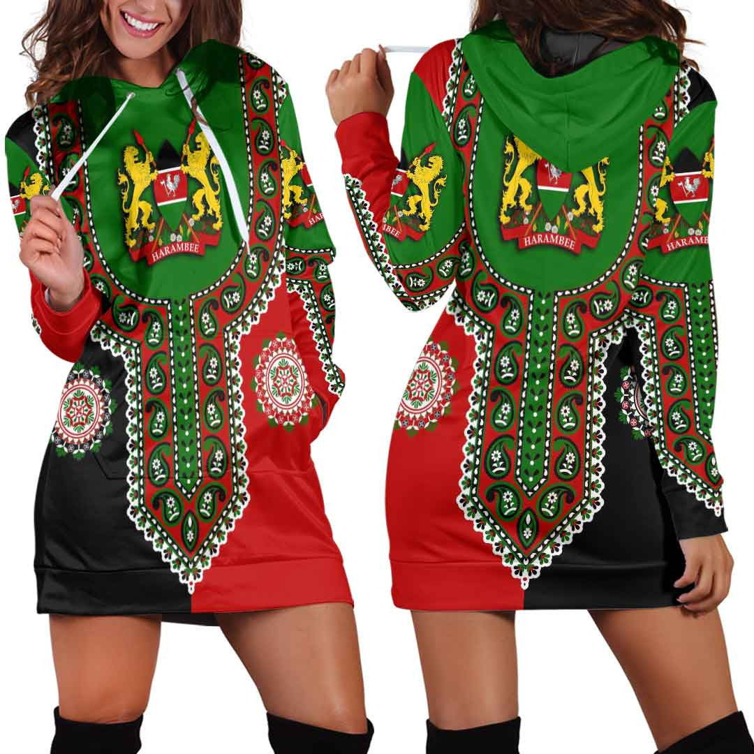Clothing Kenya Dashiki Hoodie Dress