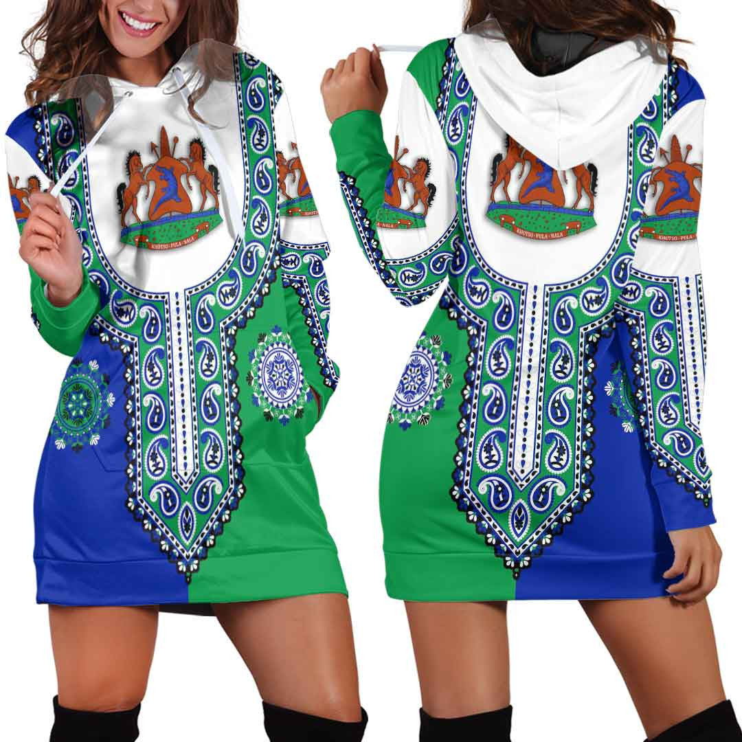 Clothing Lesotho Dashiki Hoodie Dress
