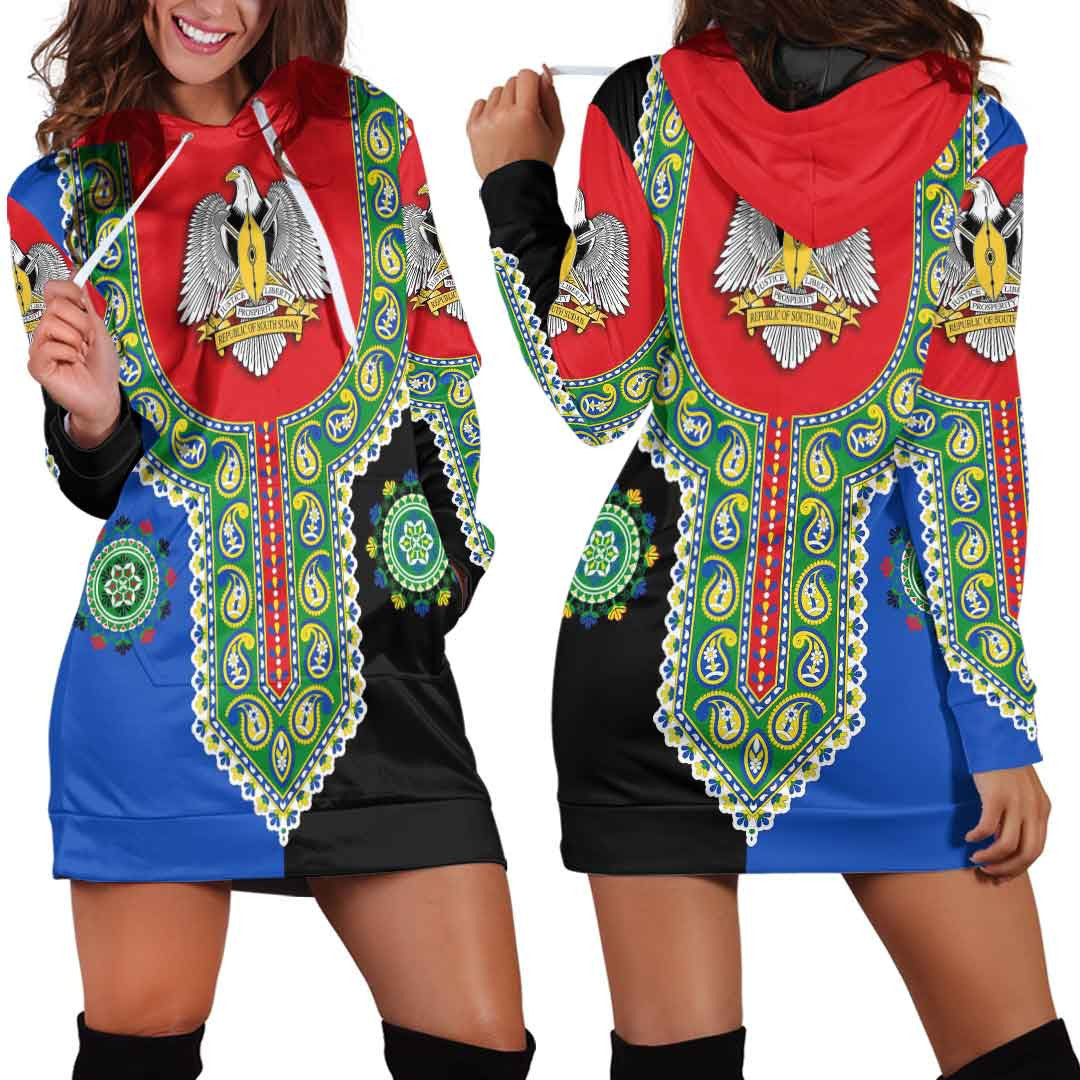Clothing South Sudan Dashiki Hoodie Dress