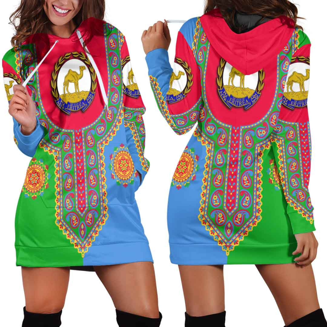 Clothing Eritrea Dashiki Hoodie Dress