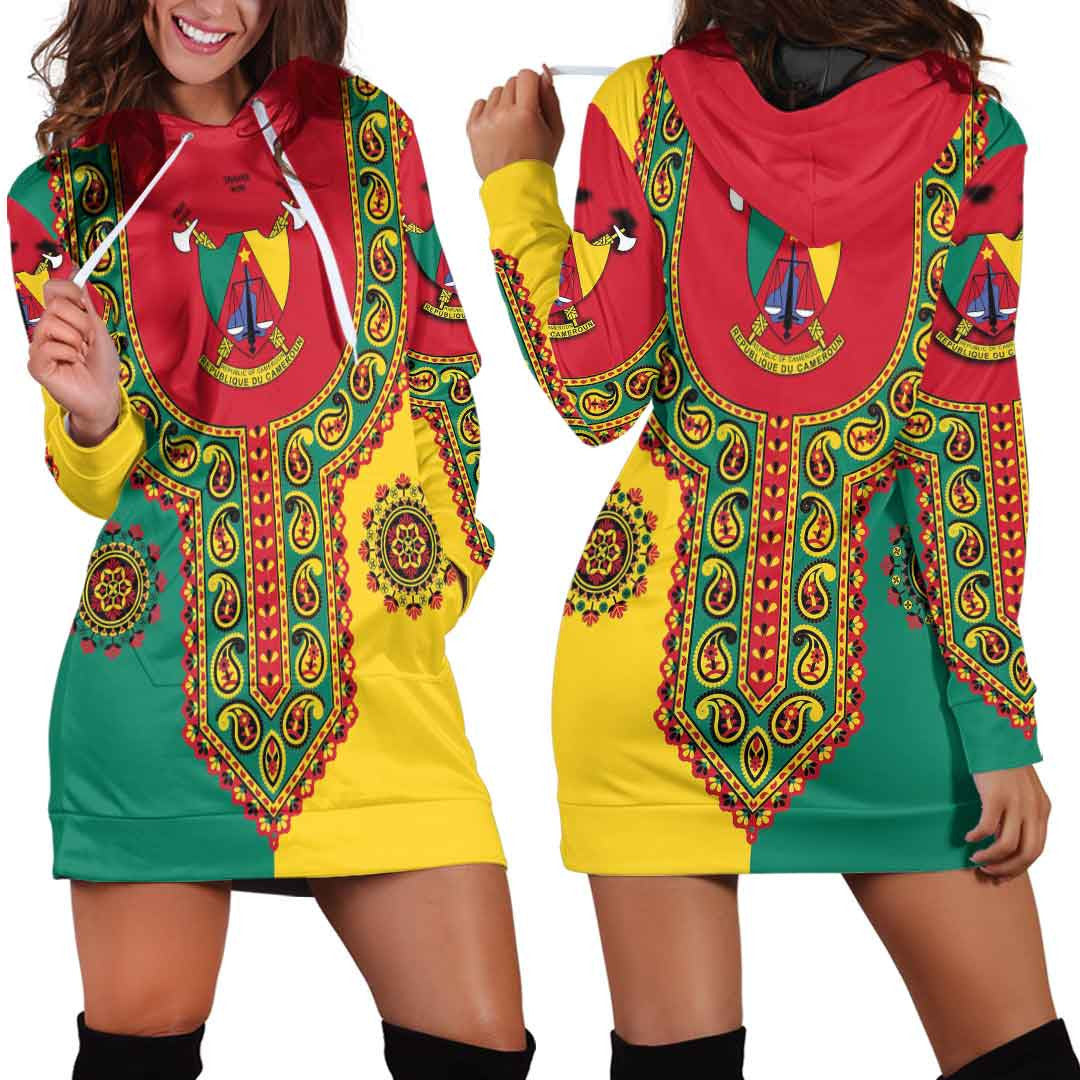 Clothing Cameroon Dashiki Hoodie Dress