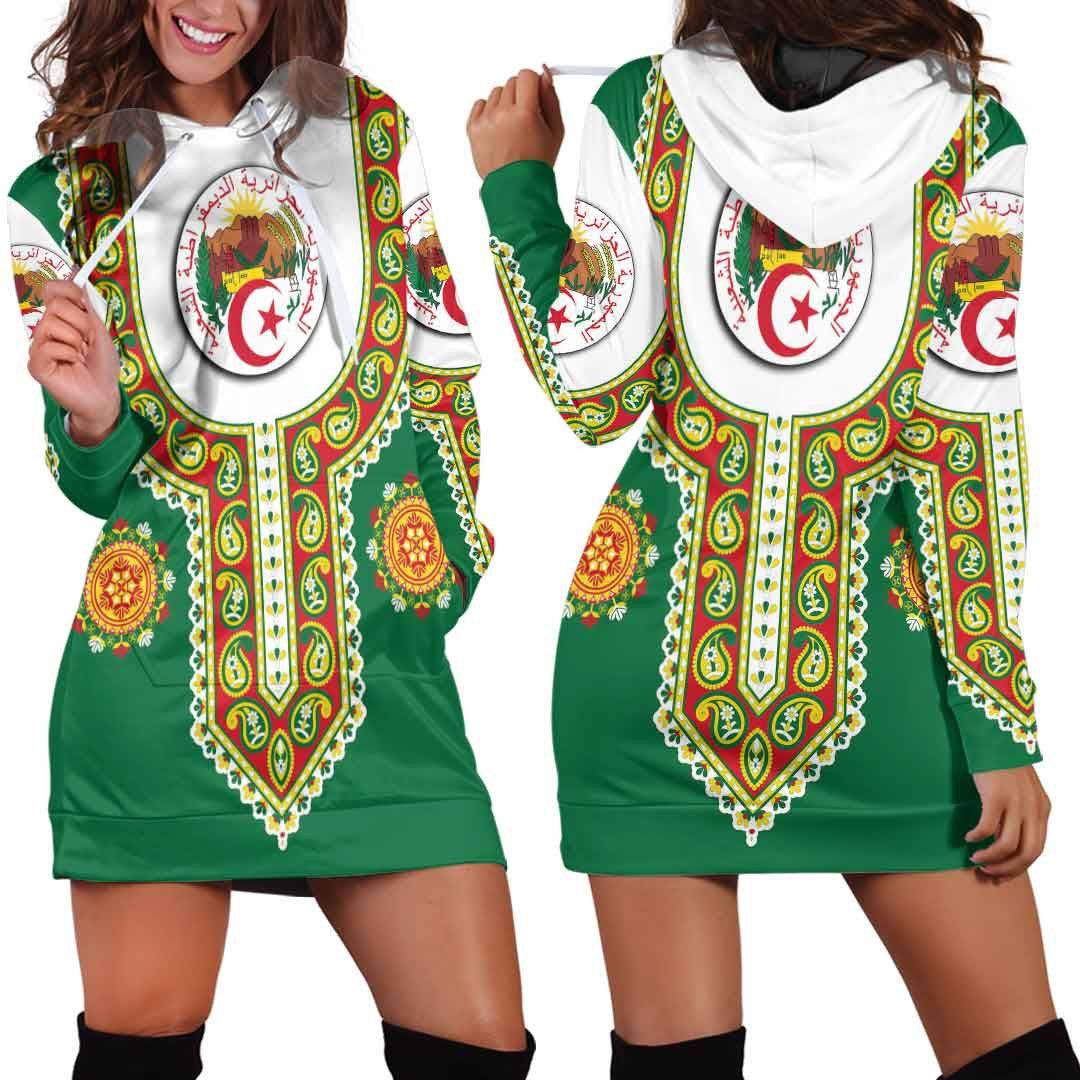 Clothing Algeria Dashiki Hoodie Dress