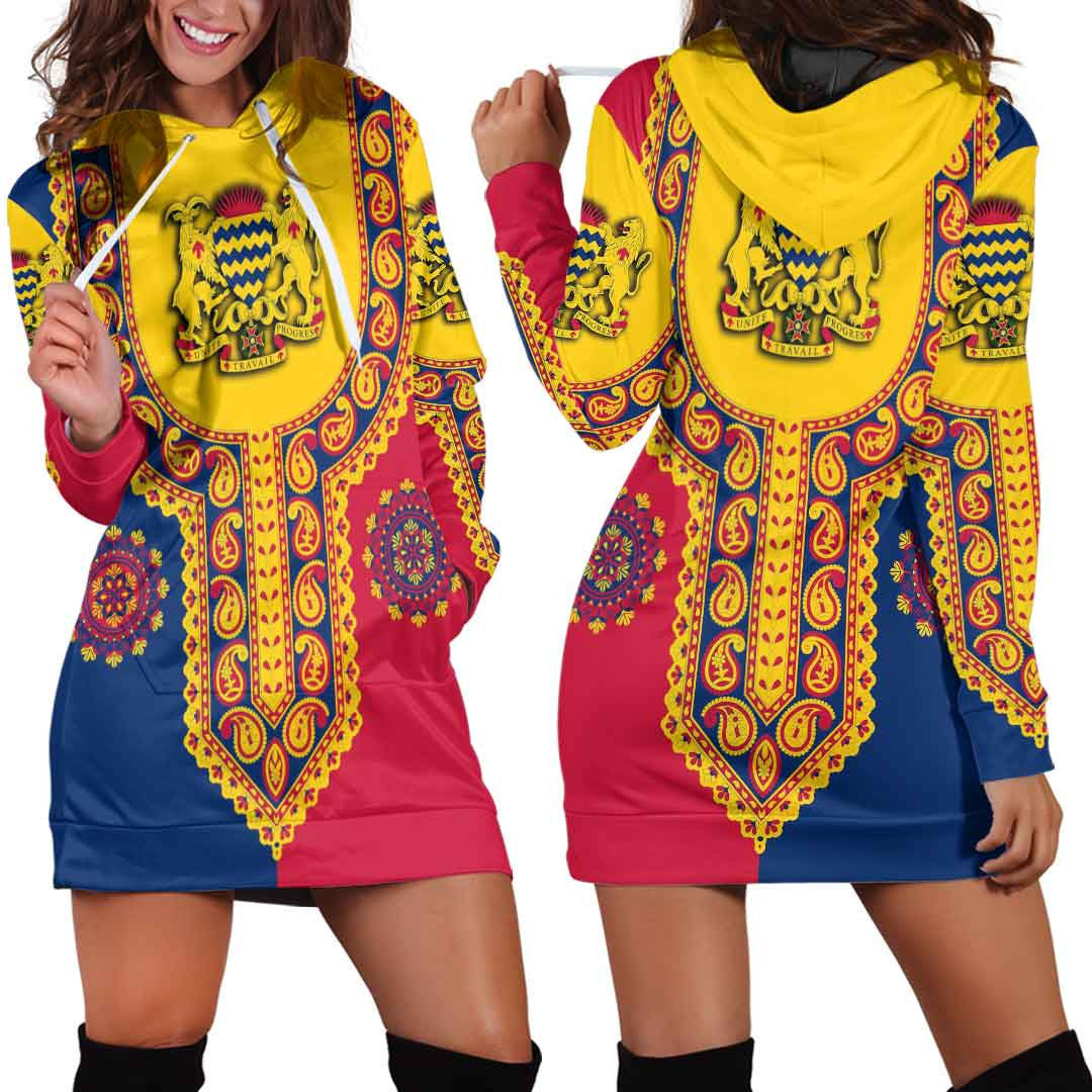 Clothing Chad Dashiki Hoodie Dress