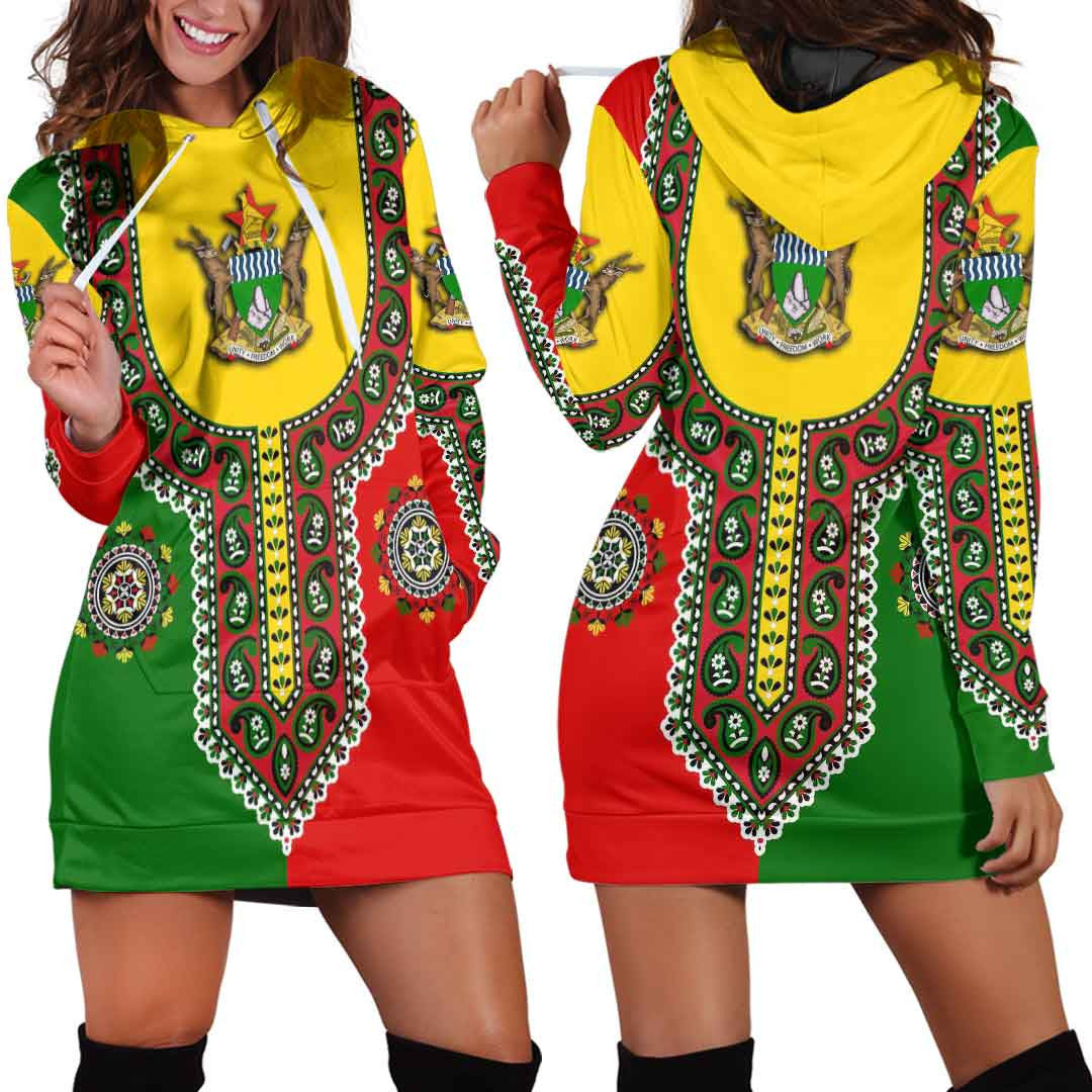 Clothing Zimbabwe Dashiki Hoodie Dress