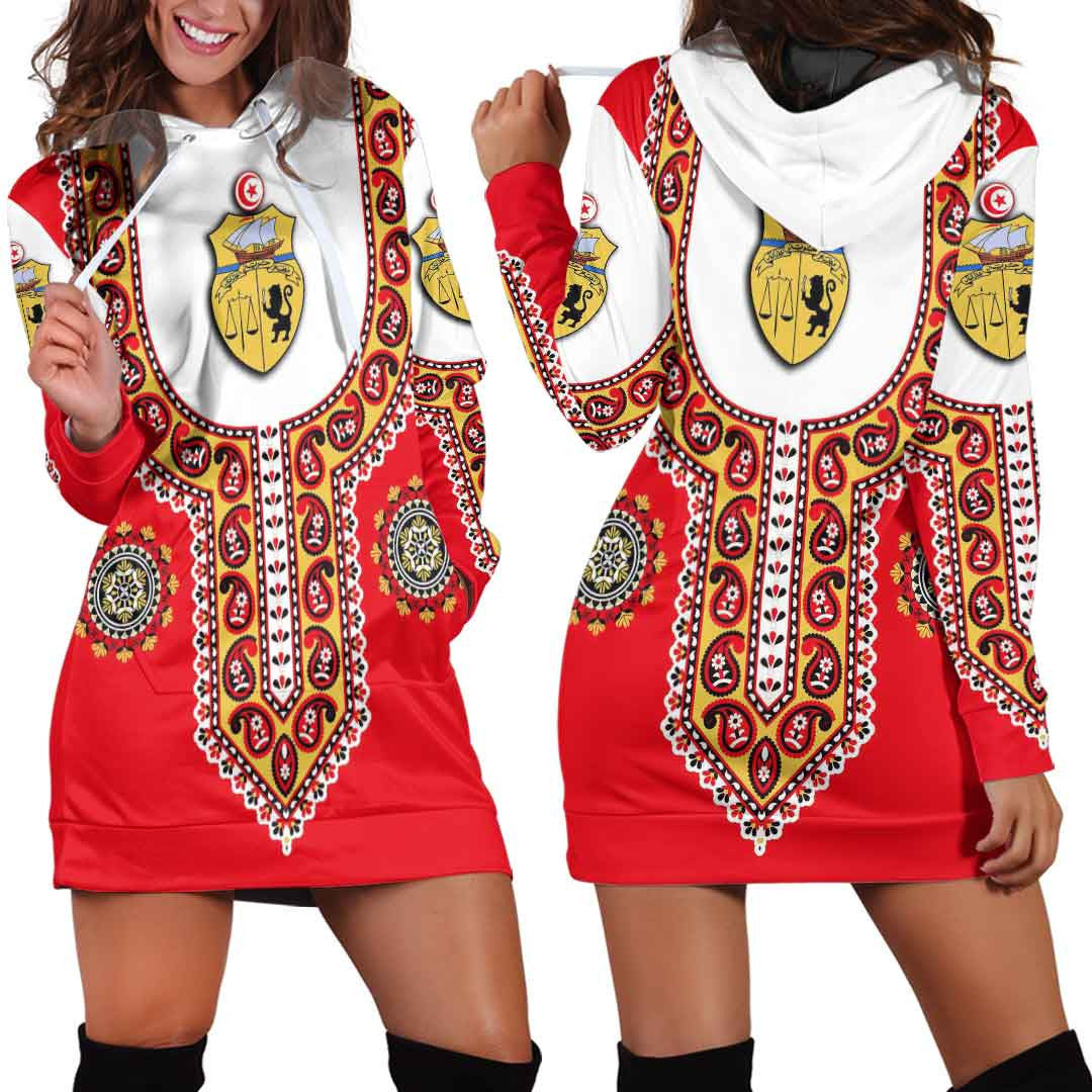 Clothing Tunisia Dashiki Hoodie Dress