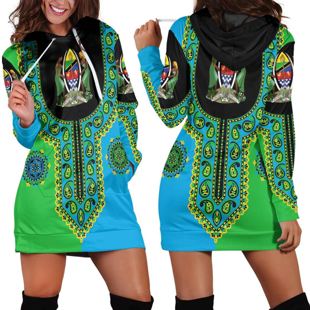 Clothing Tanzania Dashiki Hoodie Dress