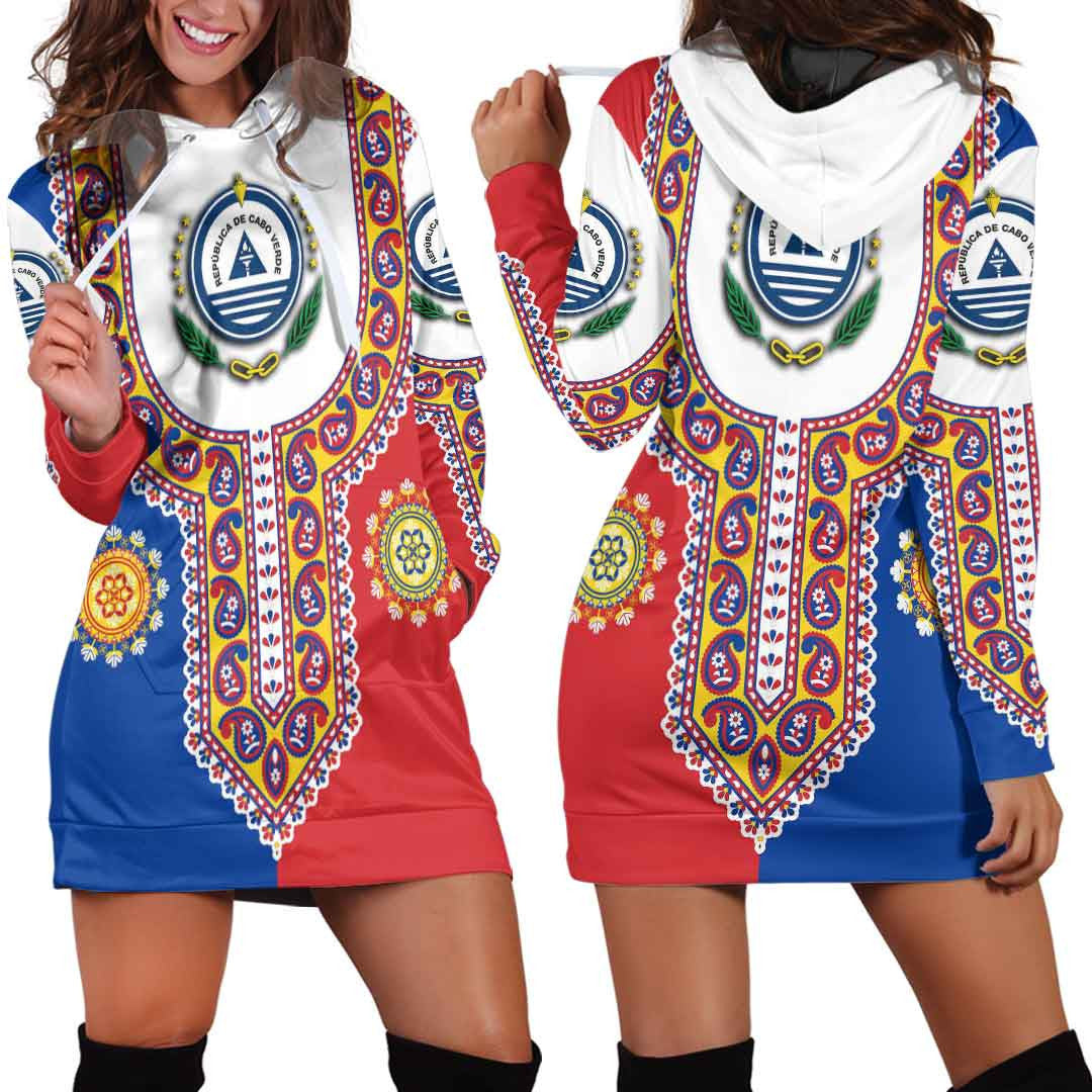 Clothing Cape Verde Dashiki Hoodie Dress