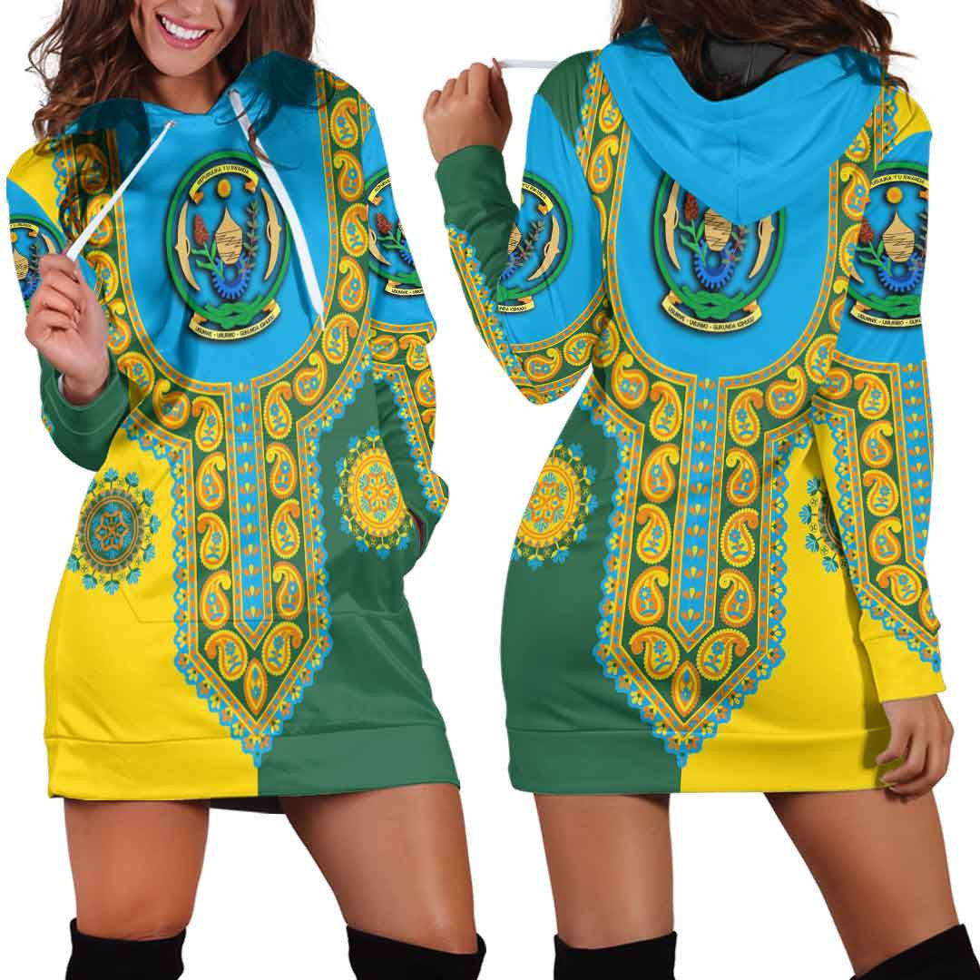 Clothing Rwanda Dashiki Hoodie Dress