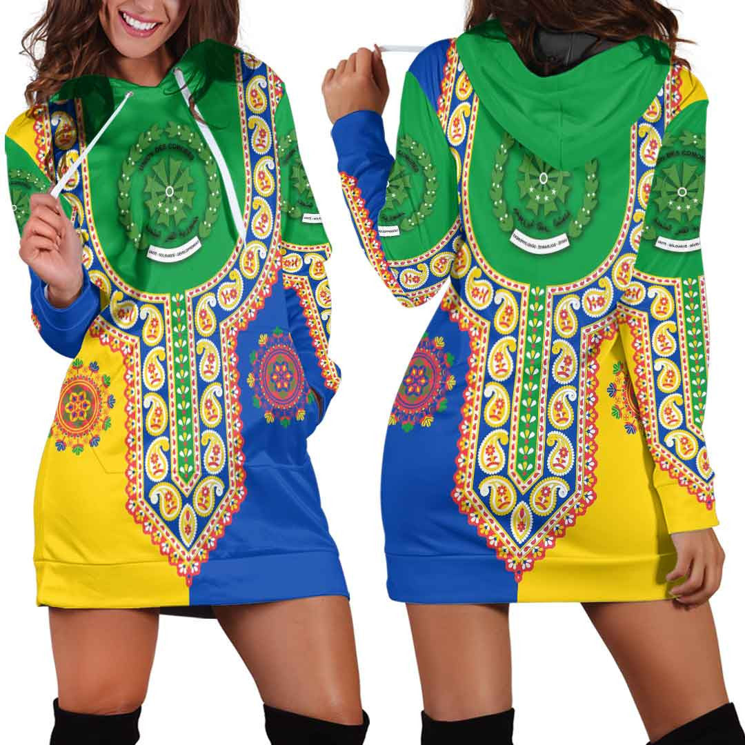 Clothing Comoros Dashiki Hoodie Dress
