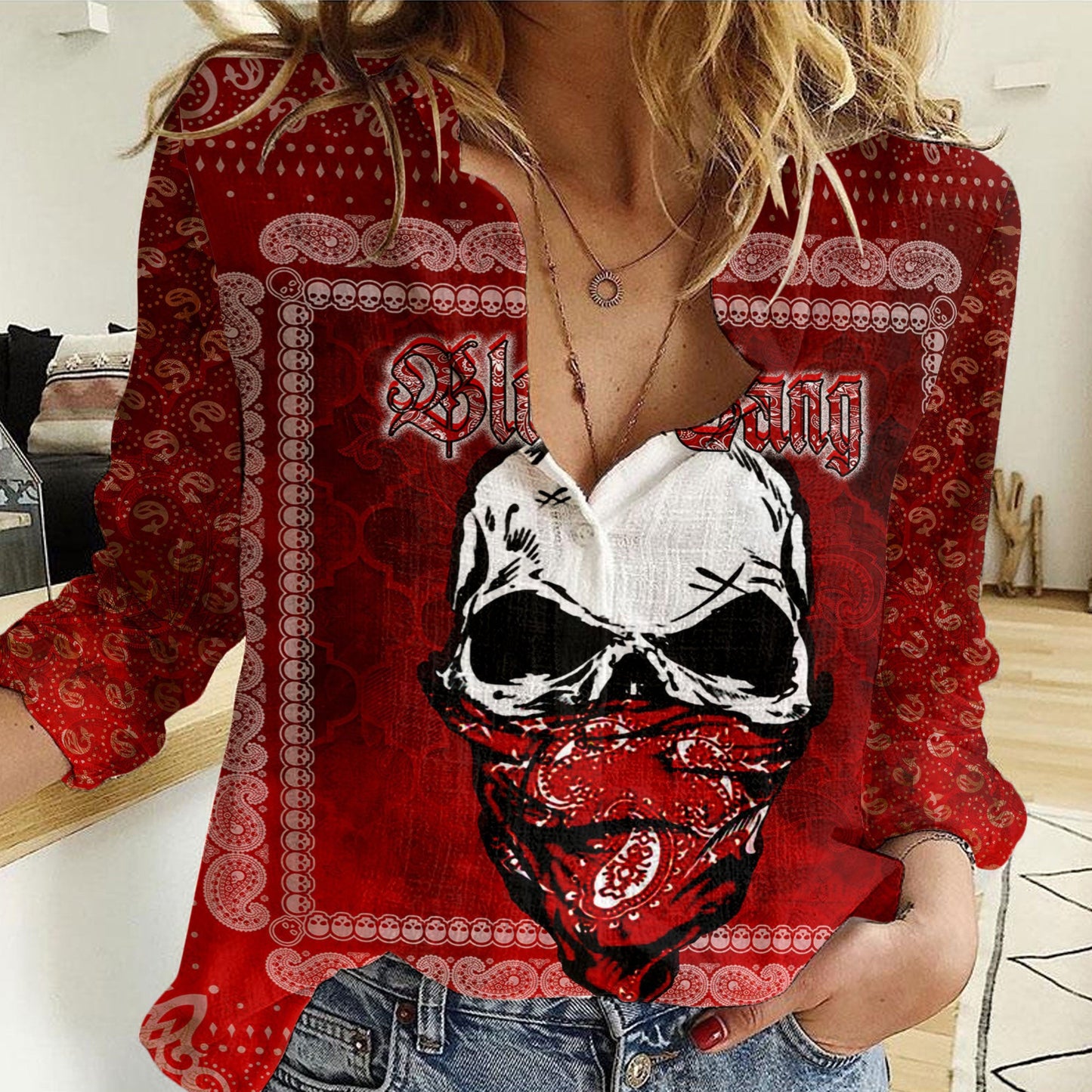 Clothing Blood Gang Women Casual Shirt