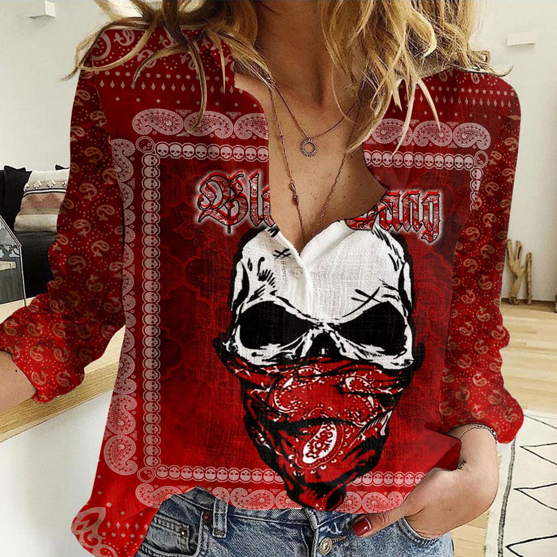 Clothing Blood Gang Women Casual Shirt