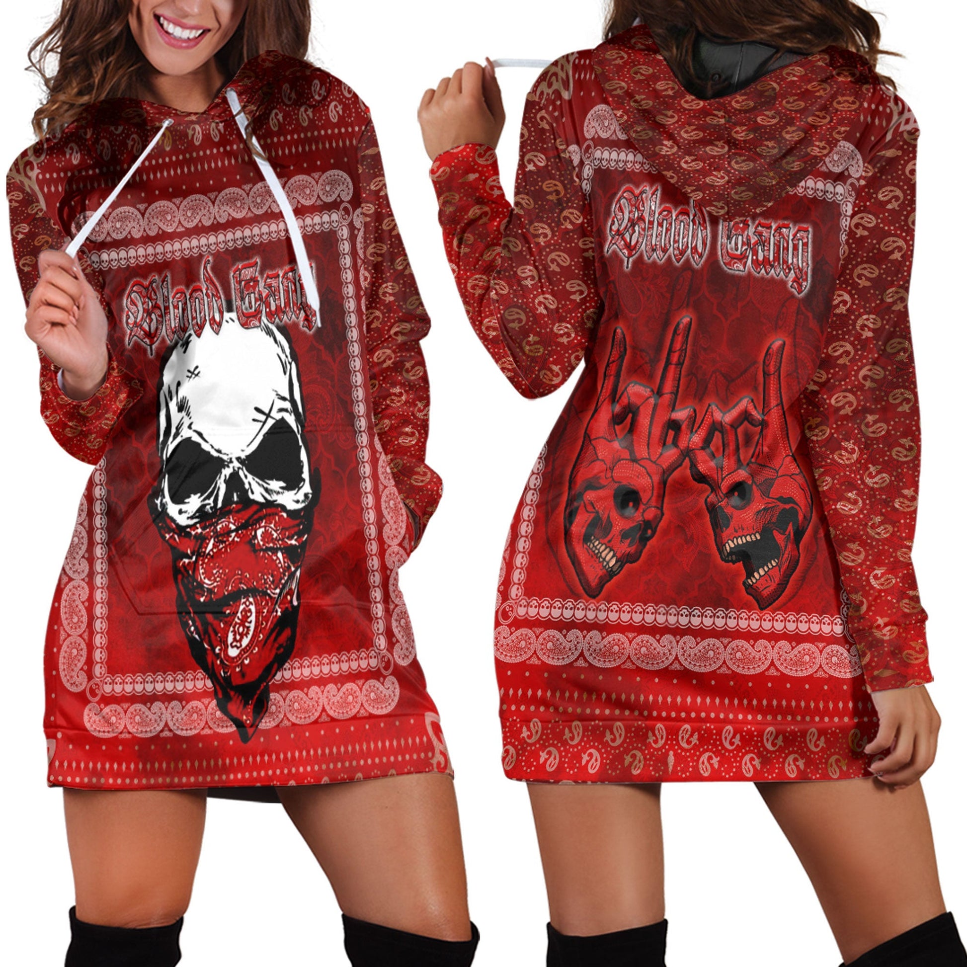 Clothing Blood Gang Hoodie Dress