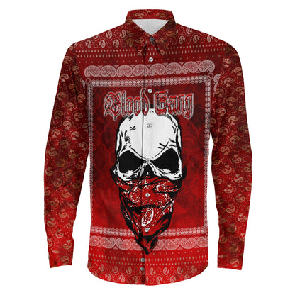 Clothing Blood Gang Long Sleeve Button Shirt