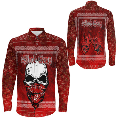 Clothing Blood Gang Long Sleeve Button Shirt