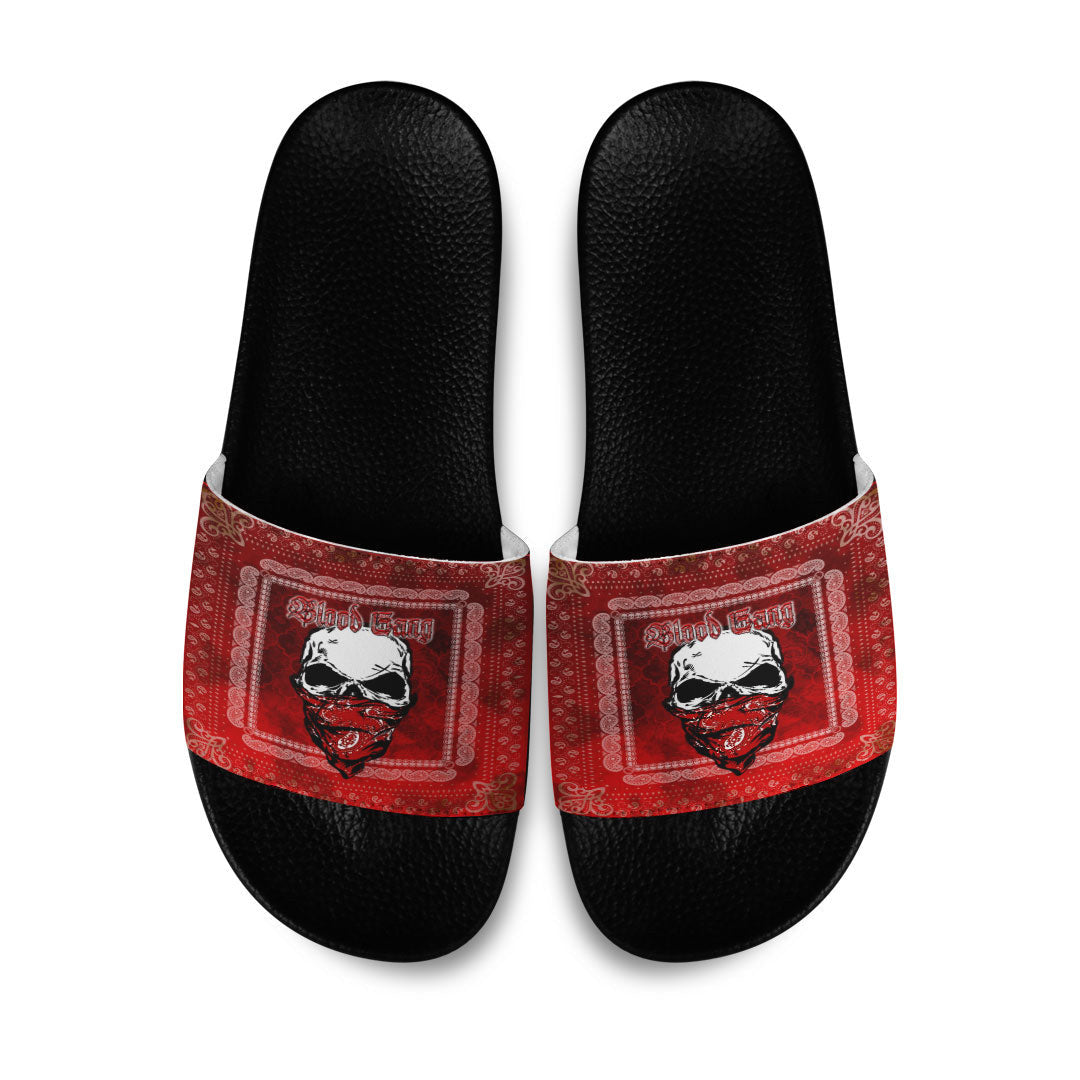 Slide Sandals Blood Skull Slide Sandals